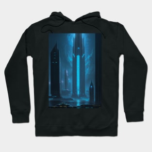 Empty Cyber City - Futuristic Hoodie